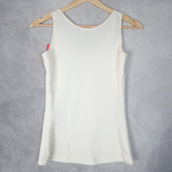 Spanx In & Out Tank Top Womens Medium White Powder Shaping Shapewear Jersey - Picture 9 of 16